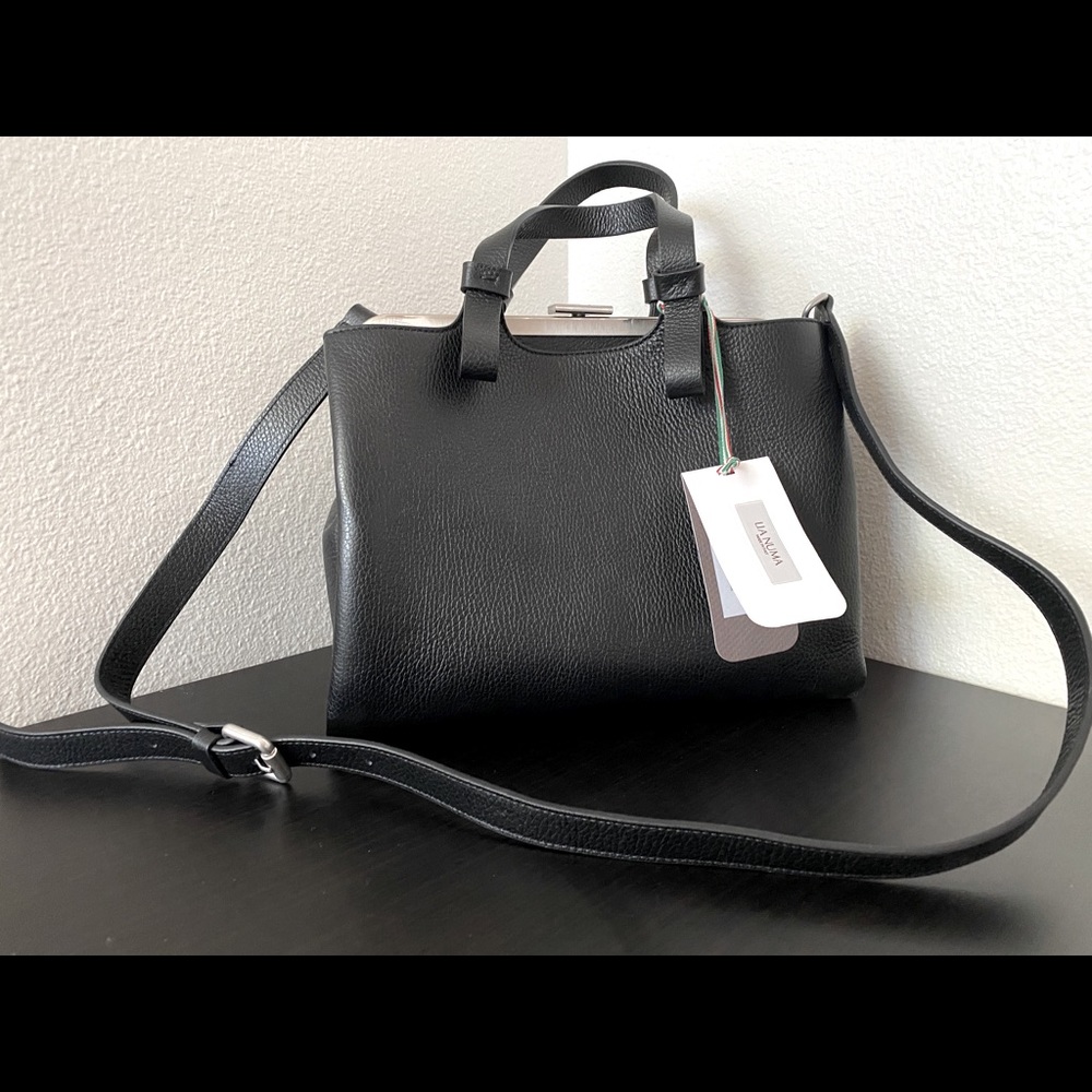 Lia Numa black leather purse